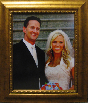 custom framing of wedding photograph